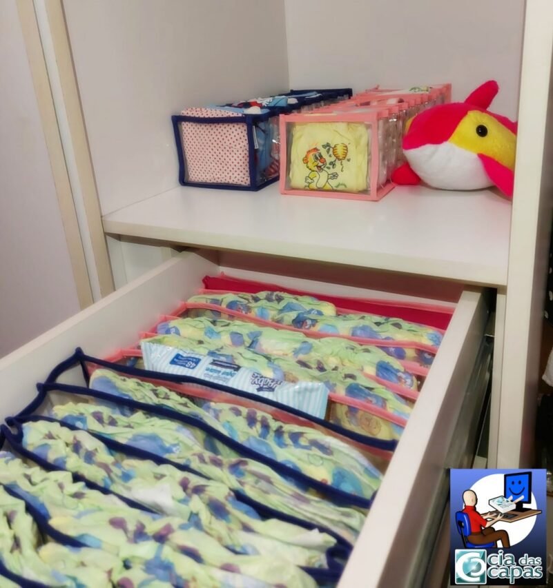 Colmeia Organizadora para Roupa de Bebê em PVC Azul (5 pçs) - Imagem 12