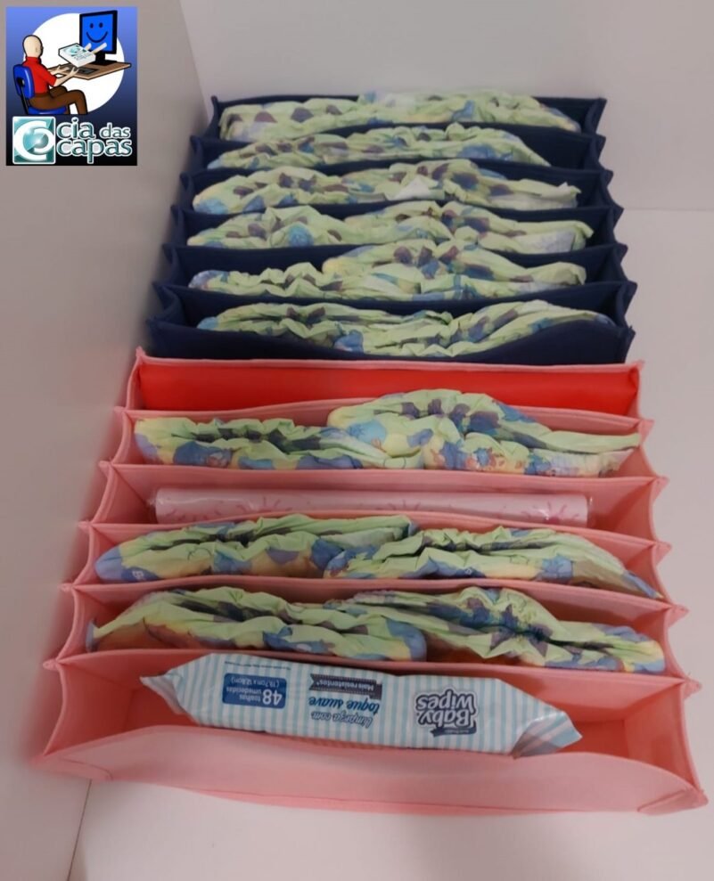 Colmeia Organizadora para Roupa de Bebê em TNT Rosa (5 pçs) - Imagem 6