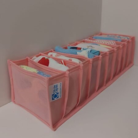 Colmeia Organizadora para Roupa de Bebê em TNT Rosa (5 pçs)
