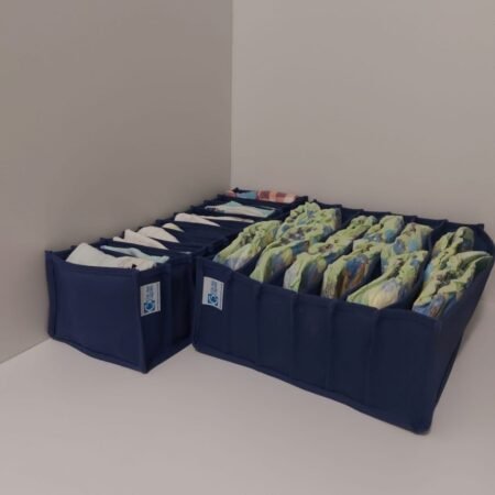 Colmeia Organizadora para Roupa de Bebê em TNT Azul (5 pçs)