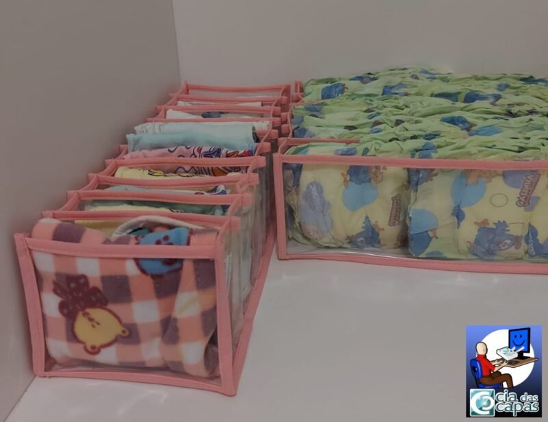 Colmeia Organizadora para Roupa de Bebê em PVC Azul (5 pçs) - Imagem 11