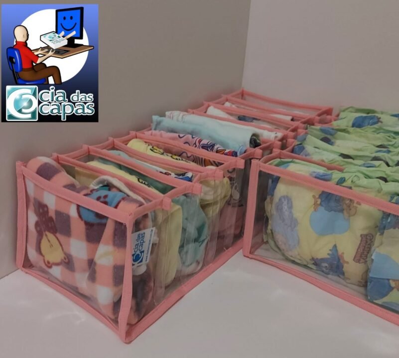 Colmeia Organizadora para Roupa de Bebê em PVC Azul (5 pçs) - Imagem 10
