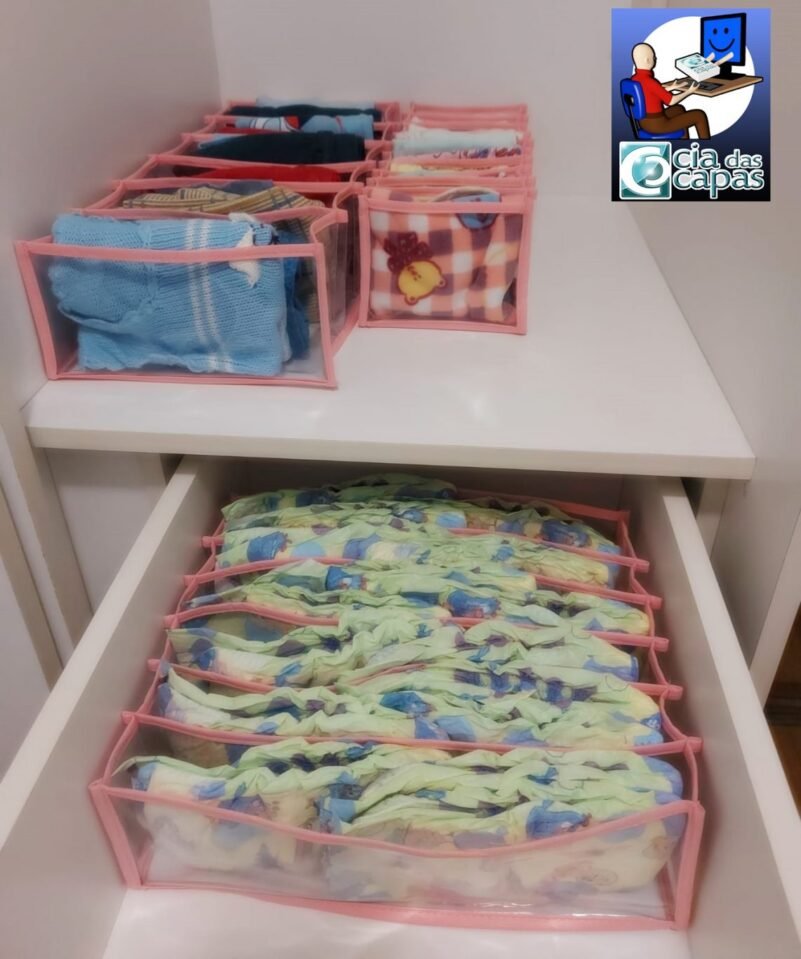 Colmeia Organizadora para Roupa de Bebê em PVC Azul (5 pçs) - Imagem 8