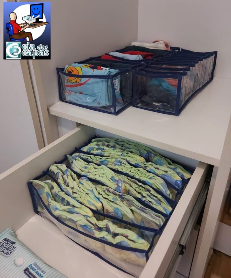 Colmeia Organizadora para Roupa de Bebê em PVC Azul (5 pçs) - Imagem 13