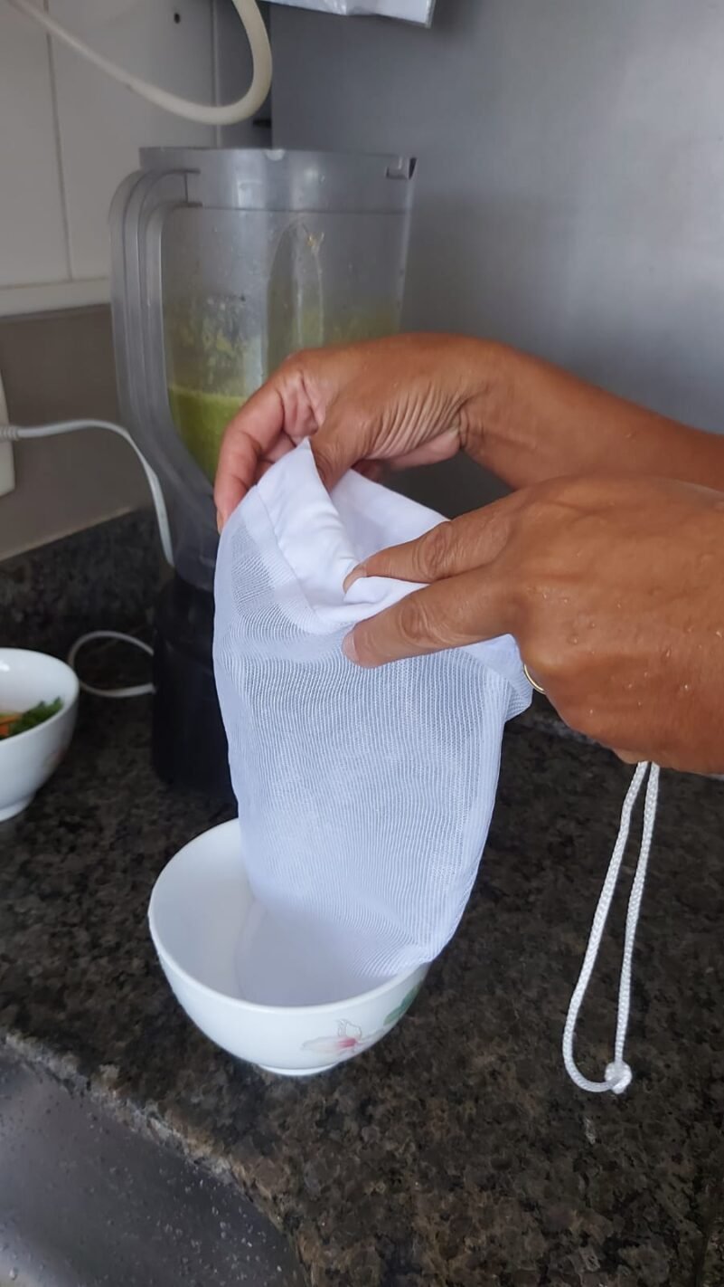 Coador Tecido Voal Para Suco Verde, Leites, Queijo - Imagem 4