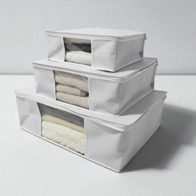 Organizador de Roupas Com Visor P,M e G White